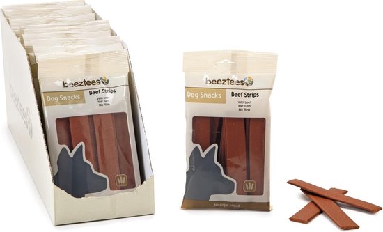 Beeztees runder strips - hondensnack - 150 gram