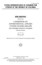 Voting representation in Congress for citizens of the District of Columbia