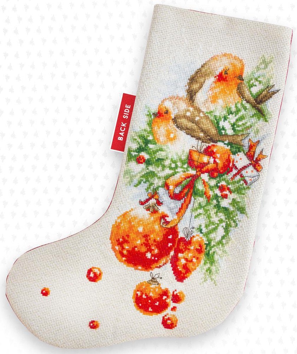 Bird Christmas Stocking - Borduurpakket met telpatroon - Luca-S - PM1229 |  bol.com