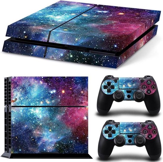 PS4 Sticker Light Space – PS4 Light Space Sticker – 1 Console Skin + 2 Controller Skins