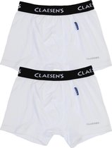 Claesen's® - Jongens Boxershorts 2-pack Wit - White - 95% Katoen - 5% Lycra