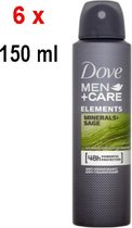 Dove Deospray Men – Care Mineral & Sage 6 x 150 ml