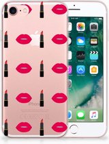 TPU siliconen hoesje iPhone SE (2020/2022) Backcover iPhone 7/8 Lipstick Kiss