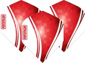 Pentathlon Wave - sterke flights - Rood  - Dragon darts - 1 Set (3 stuks) - darts flights