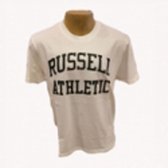 Russell T Shirt Groot logo Wit
