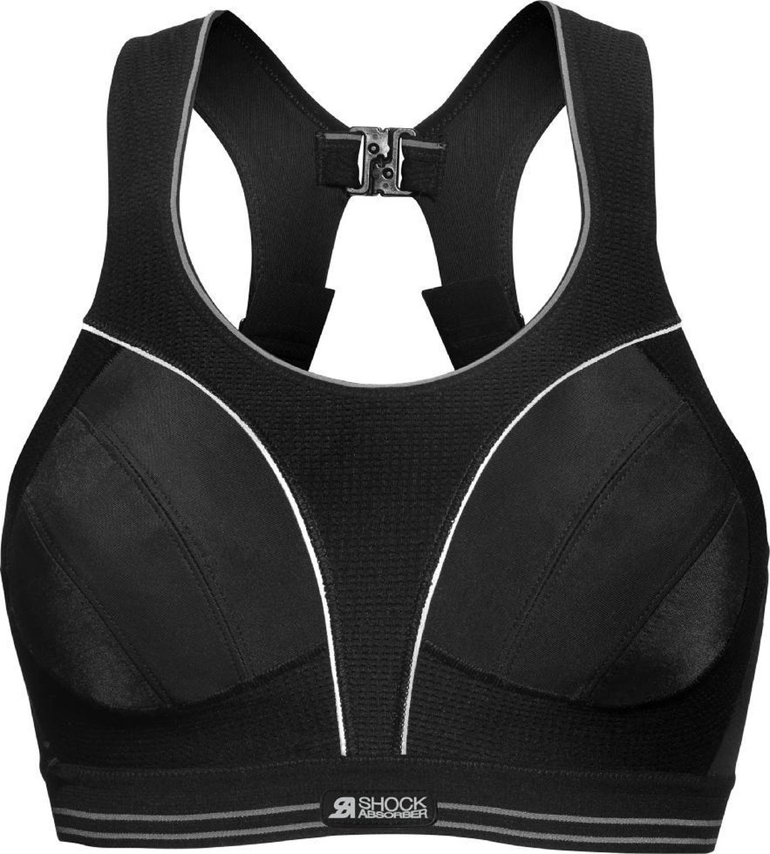 ShockAbsorber Ultimate Run Bra - Sportbeha - Zwart / Silver - 85B