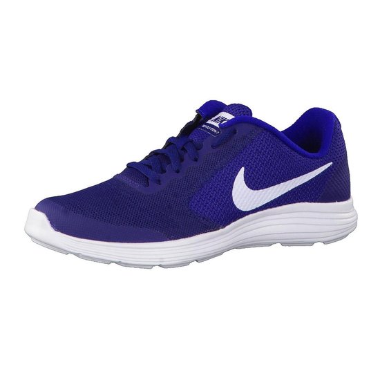 Nike Revolution 3 (GS) Sportschoenen - Maat 36.5 - Unisex - blauw/wit |  bol.com