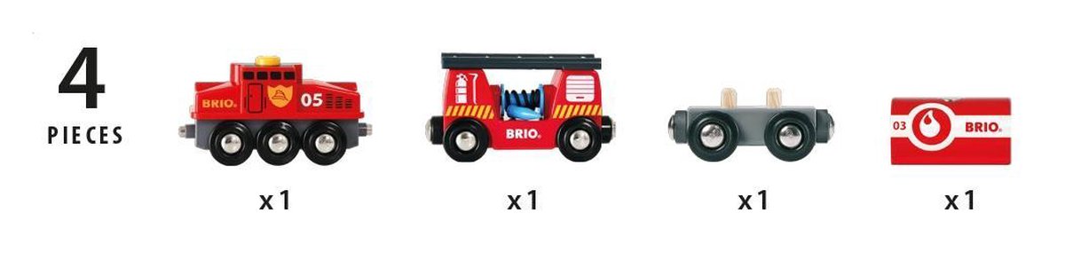 BRIO Trein van de brandweer - 33844 - complete treinset, zelfstandig speelbaar - vanaf 3 jaar — afbeelding 9