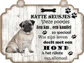 Spreukenbordje hond: Mopshond