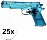 25x Blauw speelgoed waterpistolen 20 cm