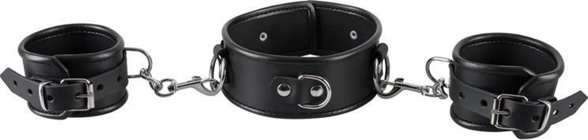 Goedkoopste ZADO – Lederen Boeien voor Hals en Polsen voor Absolute Gehoorzaamheid - Zwart