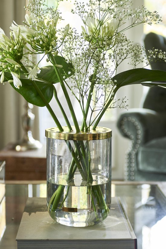 enkel mentaal van mening zijn Riviera Maison Rivièra Maison Flower Styling Vase - Vaas - Glas/Metaal |  bol.com