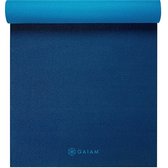 Gaiam - Fitness- / Yogamat - 5 mm - Licht blauw / Navy