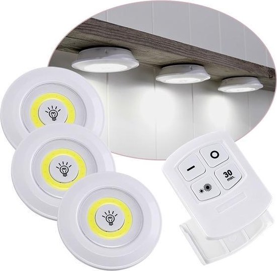 Draadloze LED spots - met afstandsbediening en timer bol.com