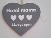 tekstbord Hotel mama grijs