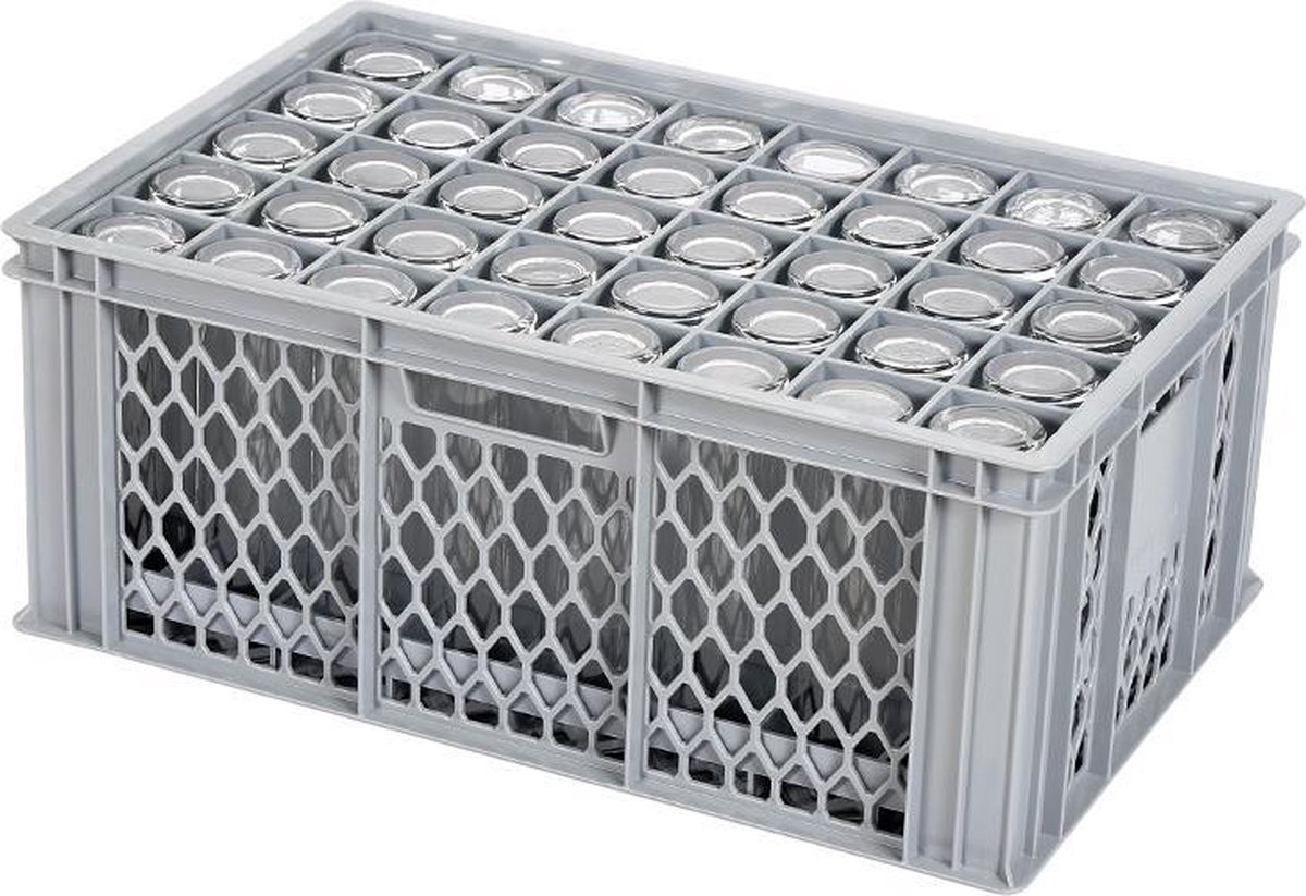 Glaskrat - Glazenkrat voor 40 glazen - max. glashoogte 222 mm - max. Ø 65mm