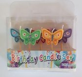 kaarsjes Vlinder kaars cupcake gebak 5 stuks
