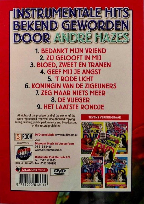 Cover van de film 'Karaoke Dvd - Andre Hazes'