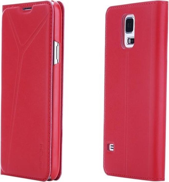 ROCK (Wall serie) book case - Roze kunstleer - hoesje voor Samsung Galaxy S5