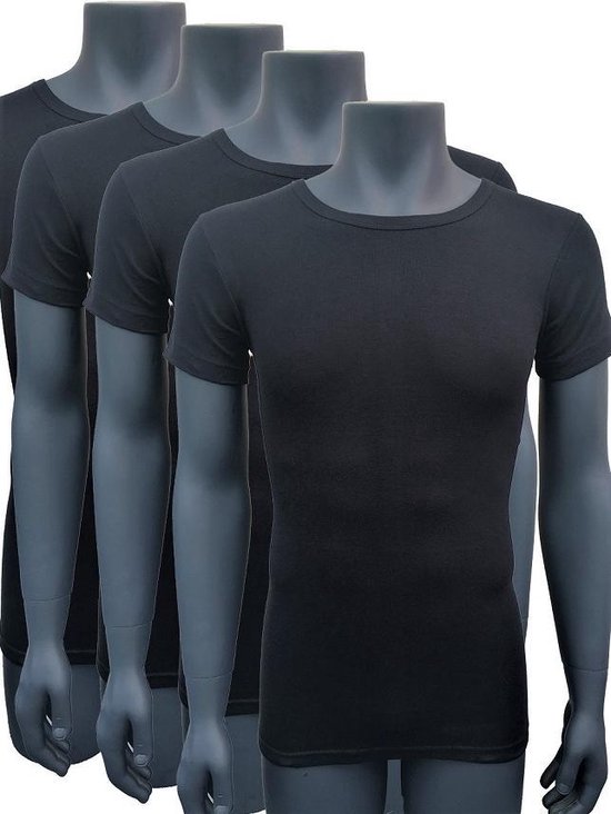 Bezwaar Ruim Ontembare Naft extra lange t shirts 4pack zwart S-M | bol.com