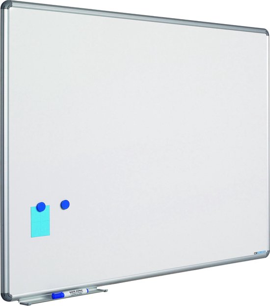 Whiteboard Design profiel 16mm, emailstaal wit - 120x300cm