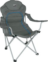 High Peak Alicante - Chaise de camping - Pliable - Gris foncé / Bleu