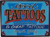 Signs-USA Tattoo - Retro Wandbord - Metaal - 40x30 cm