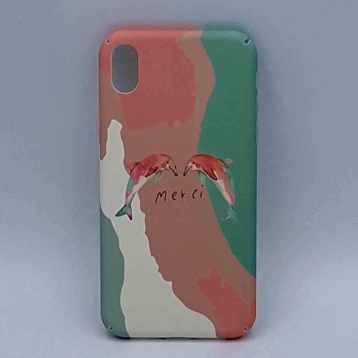 Geschikt voor iPhone XR – hoesje – dolfins merci