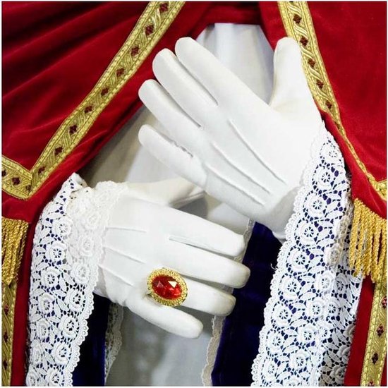 witte handschoenen - katoen de luxe - sint - XXL | bol.com
