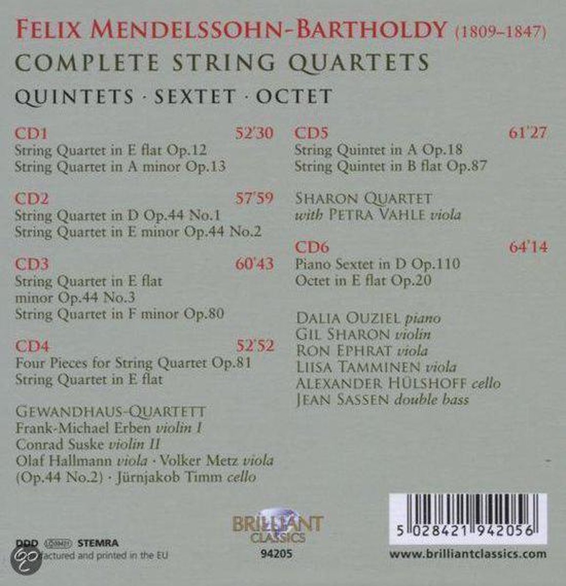 Complete String Quartets, Sharon Quartet CD (album) Muziek bol