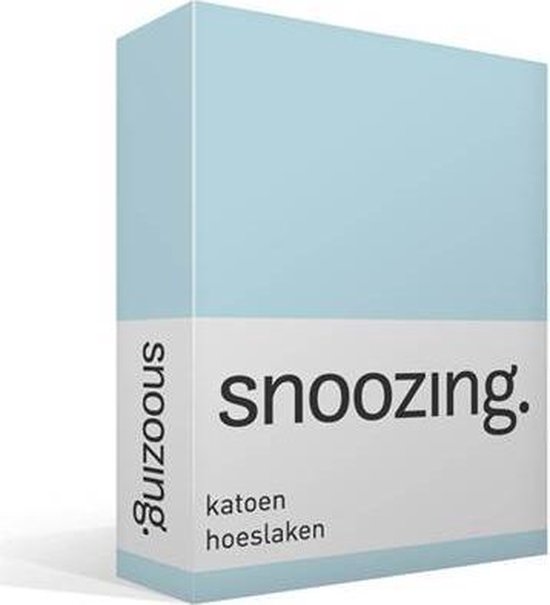 Snoozing - Katoen - Hoeslaken - Lits-jumeaux - 180x220 cm - Hemel