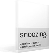 Snoozing - Badstof - Waterdicht PU - Onderslopen - Set van 2 - 50x70 cm - Wit