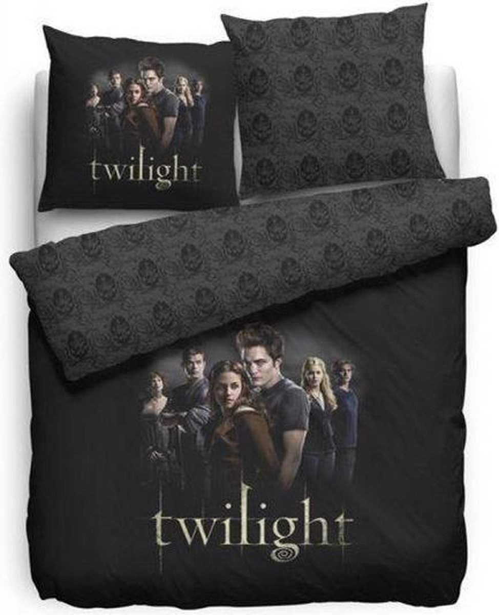 Twilight The Cullens Dekbedovertrek - Eenpersoons - 140x200/220 cm - Zwart