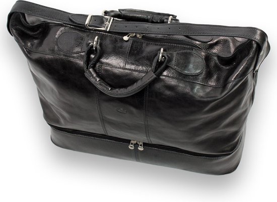 SID & VAIN Weekender Seat van premium leer, grote sporttas voor heren