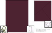 Benza Wenskaarten en Enveloppen om zelf wenskaarten te maken Langwerpig 16,2 x 11,4 = C6 - Bordeaux (25 stuks)