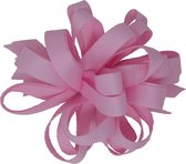 Jessidress Haarclip met bloem gemaakt van linten - Roze