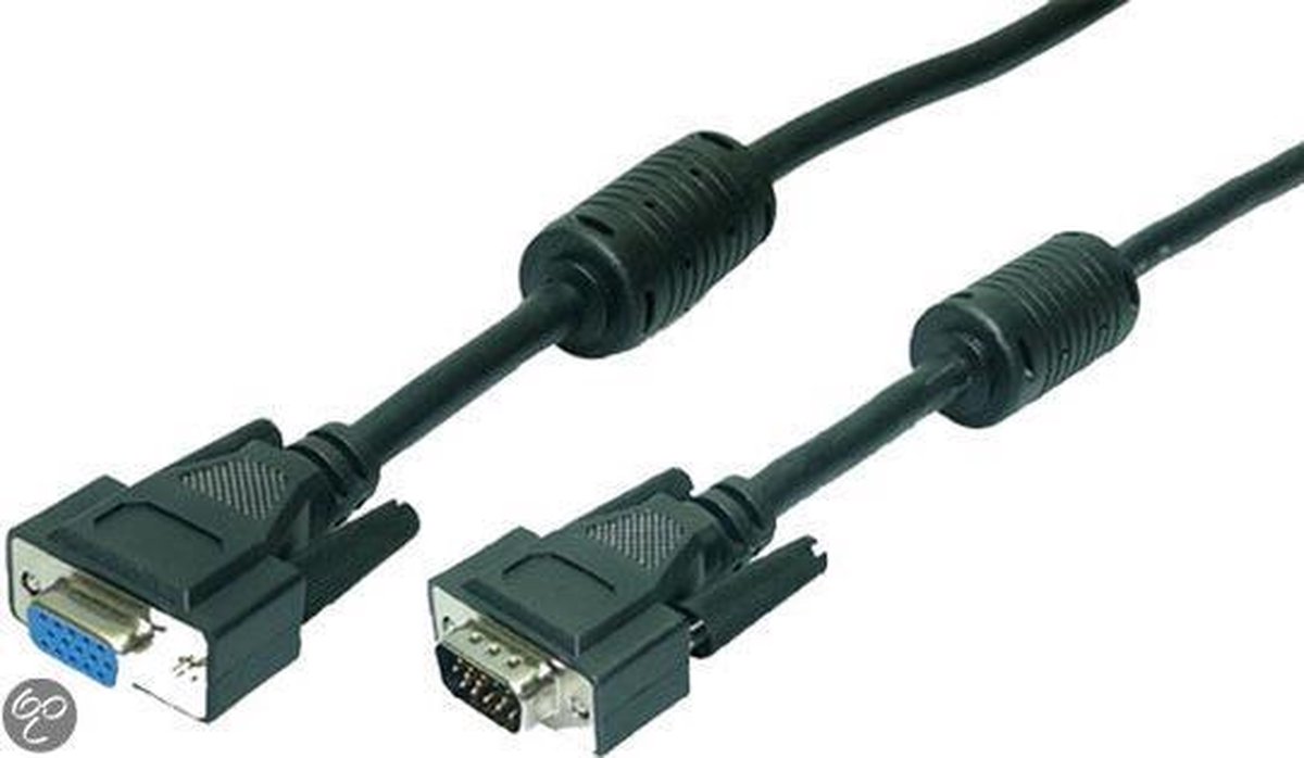 Logilink - VGA (D-Sub) naar VGA (D-Sub) female - 1.8 m - Zwart