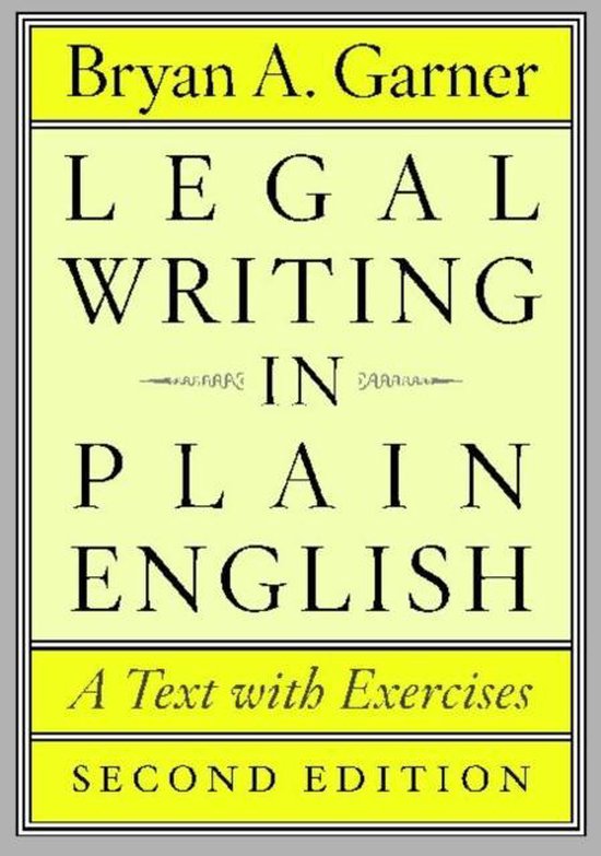 Legal Writing In Plain English