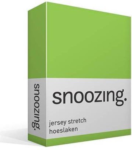 Snoozing Jersey Stretch - Hoeslaken - Lits-jumeaux - 160/180x200/220 cm - Lime
