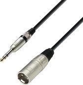 adam hall K3 BMV 0600 6m 6.35mm XLR (3-pin) Zwart, Zilver audio kabel