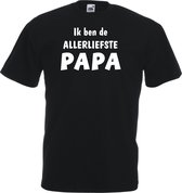 - unisex - T-shirt - Ik ben de allerliefste Papa - zwart - maat L