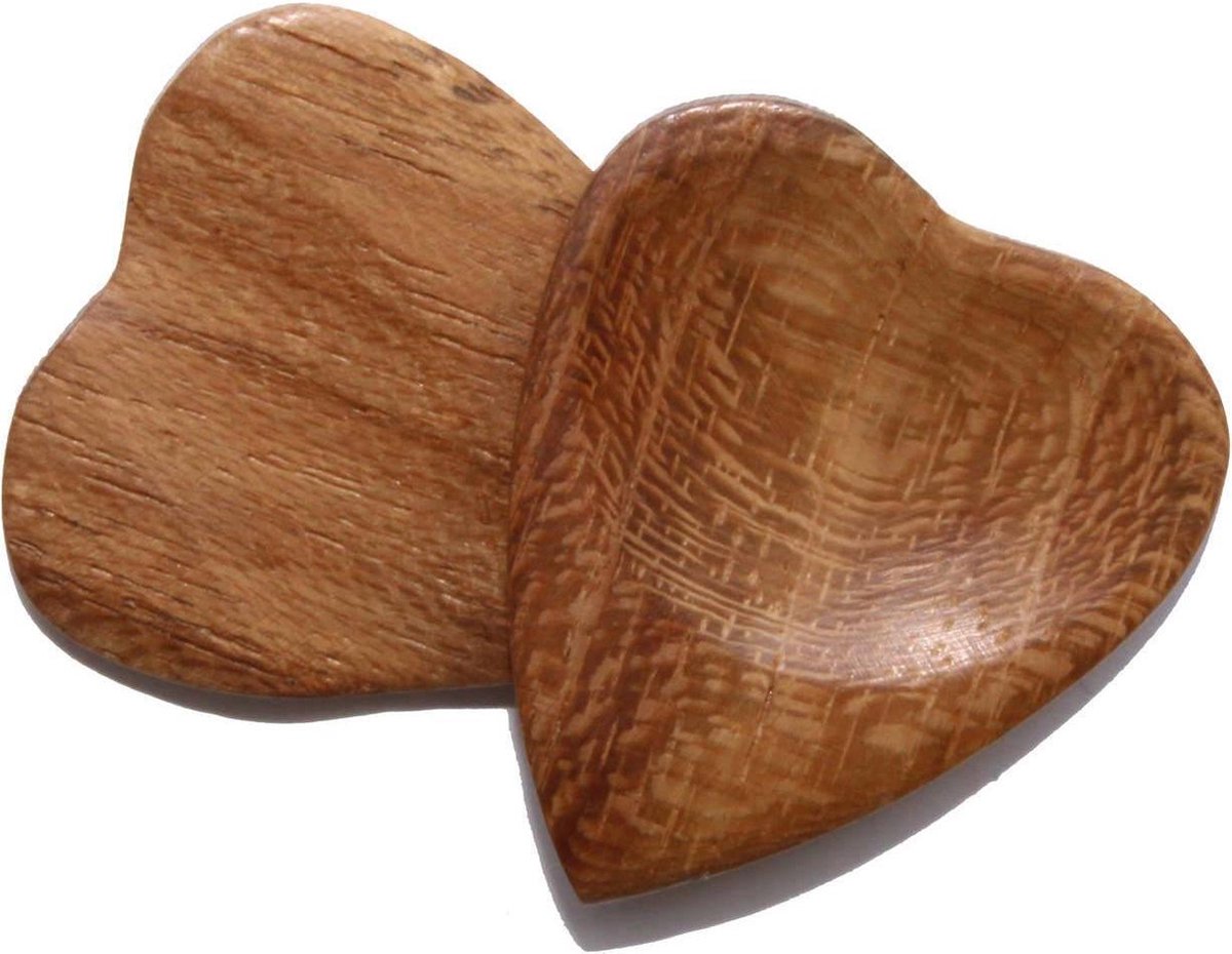 Sheesham hartvormige houten 2-pack plectrum 3.00 mm
