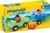 foto van PLAYMOBIL 1.2.3 Wagen met paardentrailer - 6958