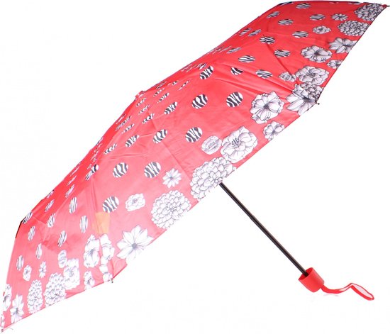 Parapluie Perletti Floral Rouge 96 Cm | bol.com