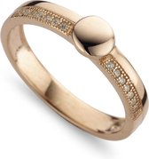 Silventi 943283638 58 Zilveren Ring - met Zirkonia - Rosékleurig