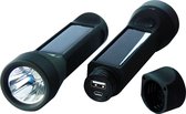 POWERplus Salamander Krachtige Solar 3W LED zaklamp en Powerbank in één | 2.400 mAh batterij - oplaadvia via zonne-energie en USB | Waterdichte constructie | Ideaal voor camping / boot / hiki
