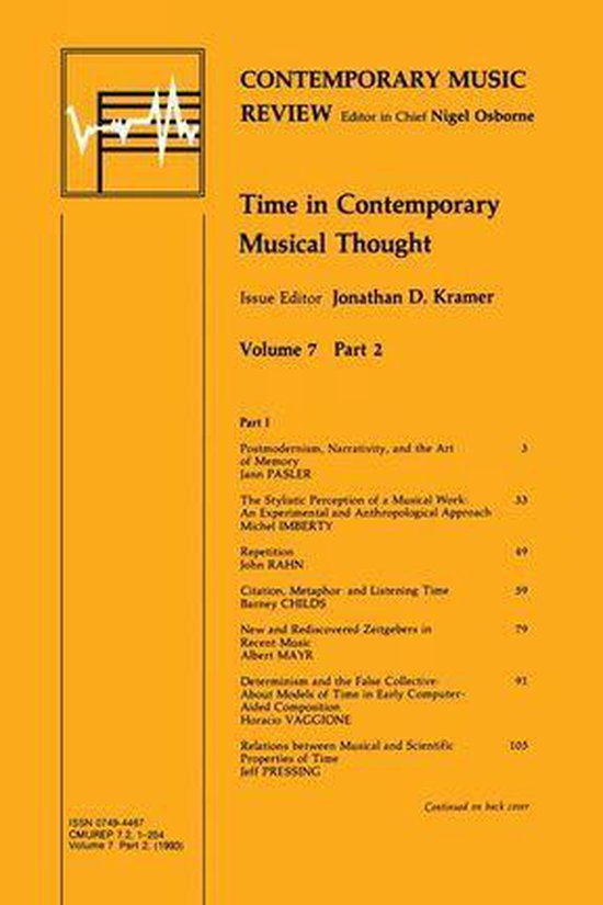 Contemporary Music Review - Time in Contemporary Musical Thought (ebook ...