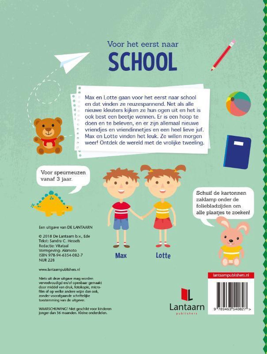 Voor het eerst naar school - back cover