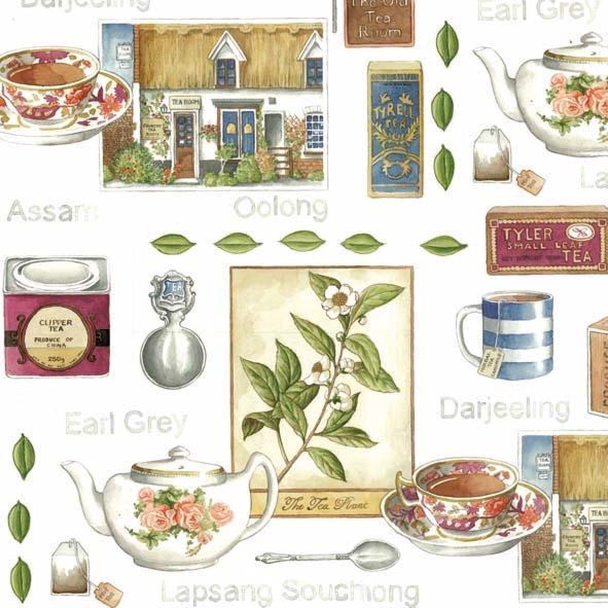 Servet 33cm Tea Room