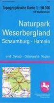 Naturpark Weserbergland 1 : 50 000. Topographische Karte mit Wanderwegen